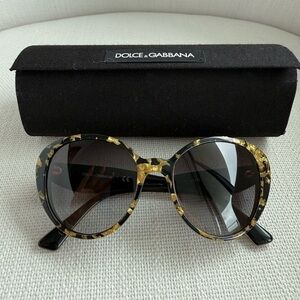 Dolce & Gabbana DG 4198 2745/8G Black Marble Gray Sunglasses 54*18*135